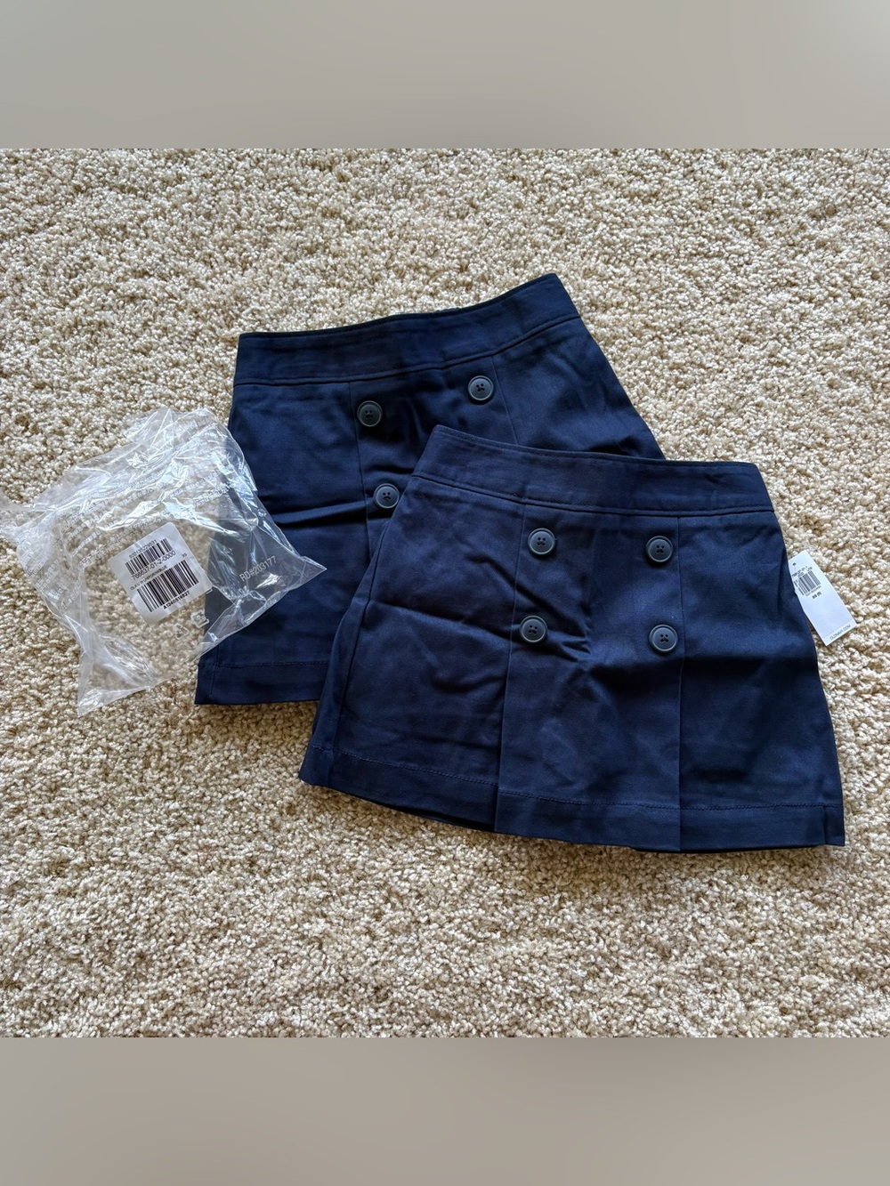 Old Navy Girls‎ Uniform Navy Skorts XS NWT Lot of 2